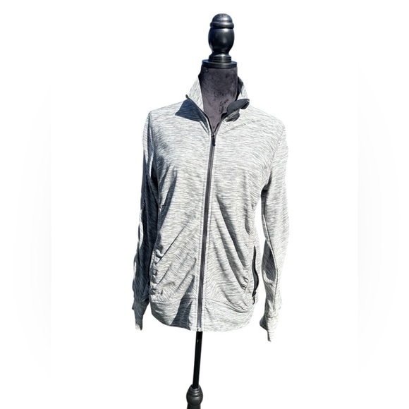 GGBlue Luxe Sport Gray Mesh Stretch Zip Jacket Women’s Md Tennis Golf Activewear - Picture 7 of 12